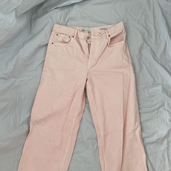 Zara Pink Straight-Leg Denim - Picture 2 of 4